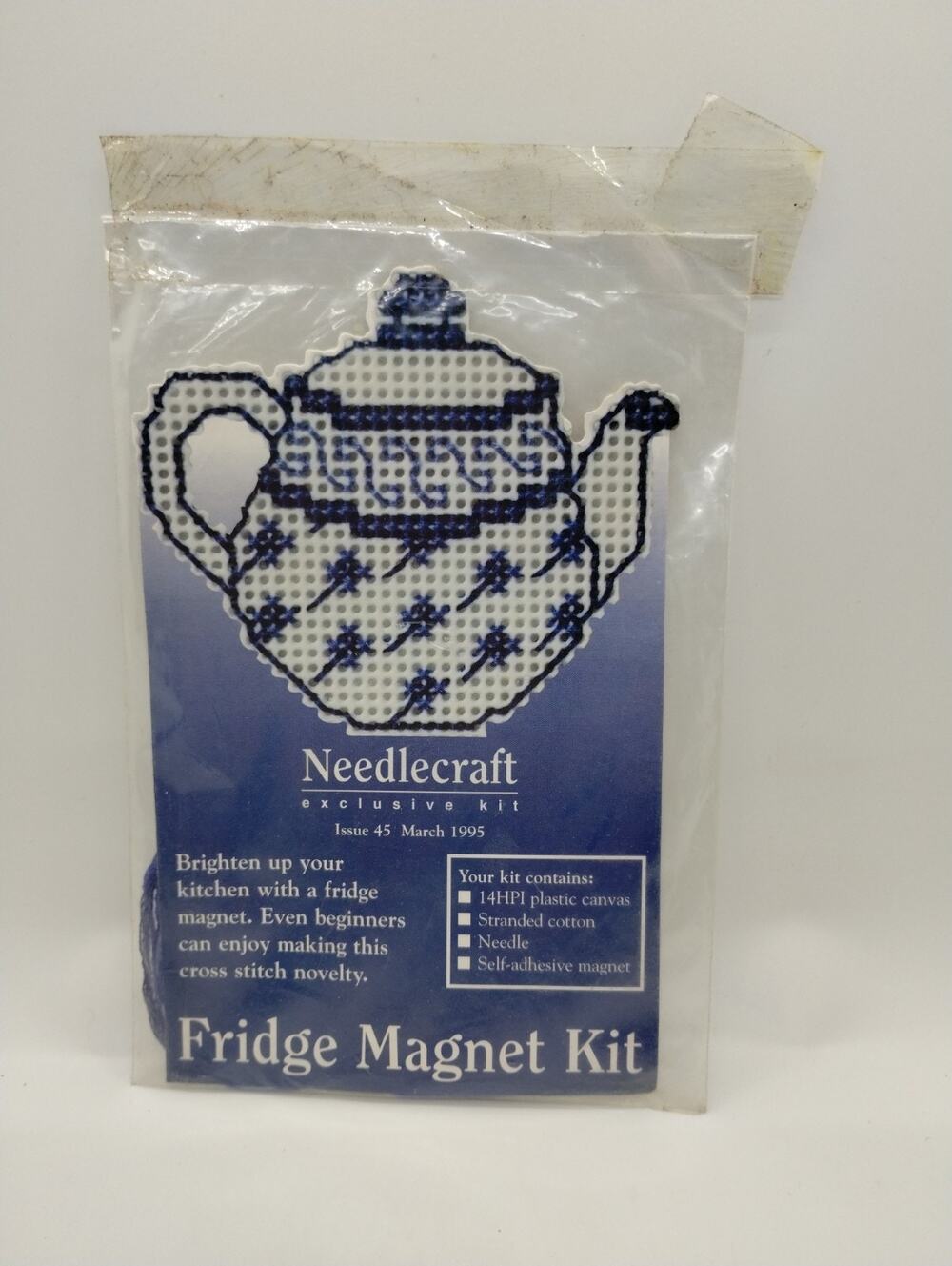 Needlecraft Exclusive Kit - Fridge Magnet - Teapot - March 1995